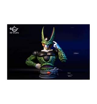 Pre-Order GK Garage Kit Resin Figure SD Studio Dragon Ball 1/1 Cell Bust Resin Statue