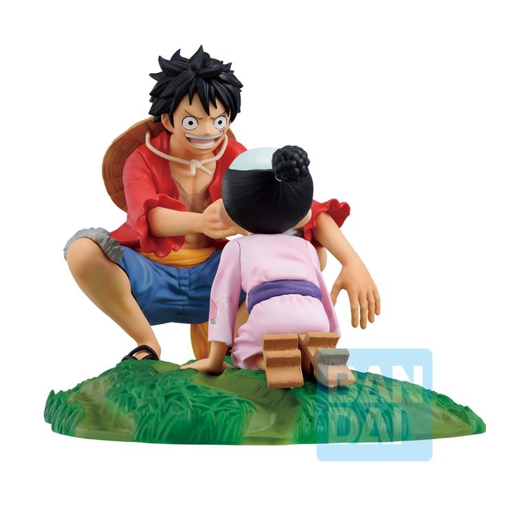 One Piece Revible Moment Monkey D. Luffy & Momonosuke Figure