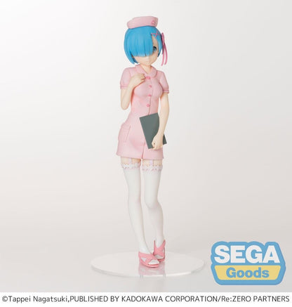 SEGA Re:Zero Starting Life in Another World Premium Rem (Pink Nurse Ver.) Figure